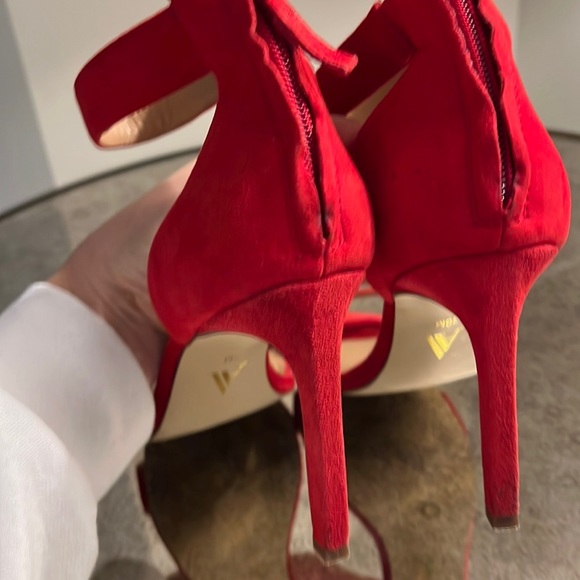 Red suede red sandals - Picture 5 of 5